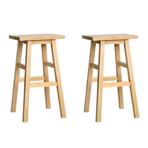 Artiss Bar Stools Kitchen Counter Chairs Natural Furniture Set Of Two Benches Bar Stools