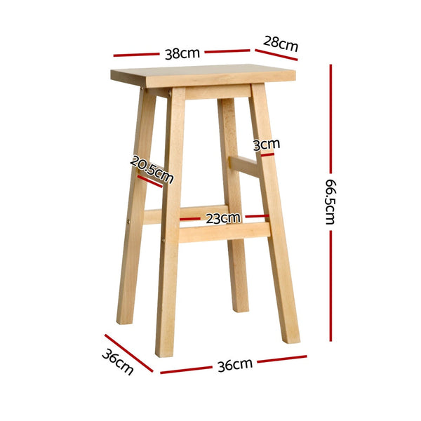 Artiss 4X Bar Stools Kitchen Chairs Wooden Nature Benches Bar Stools