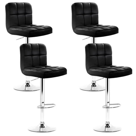 Artiss Bar Stools Black Leather Gas Lift Furniture For Home And Garden Benches Bar Stools