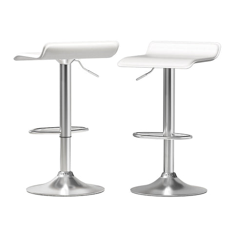 Artiss 2X Bar Stools Faux Leather Chair White Benches Bar Stools