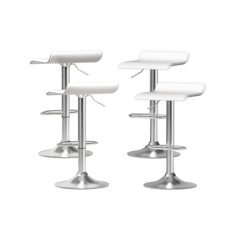Artiss 4X Bar Stools Faux Leather Chair White Benches Bar Stools