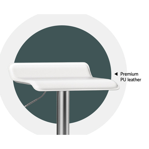 Artiss 4X Bar Stools Faux Leather Chair White Benches Bar Stools