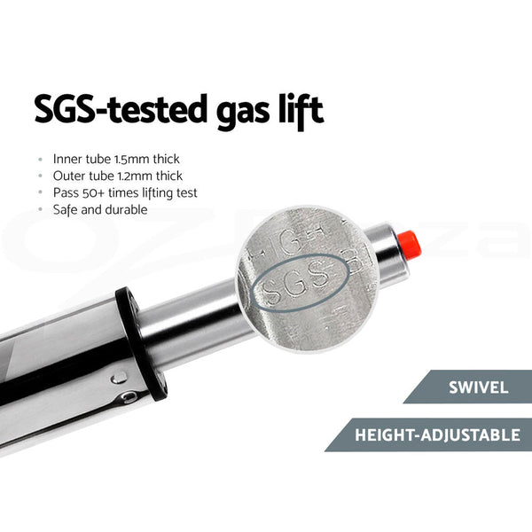 Artiss Grey Leather Padded Bar Stools Gas Lift Furniture For Home And Garden Benches Bar Stools