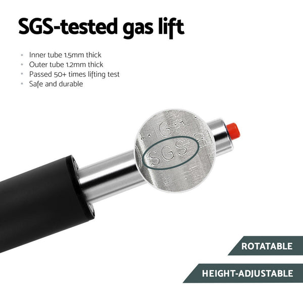 Artiss 4X Bar Stools Gas Lift Leather Grey Benches Bar Stools