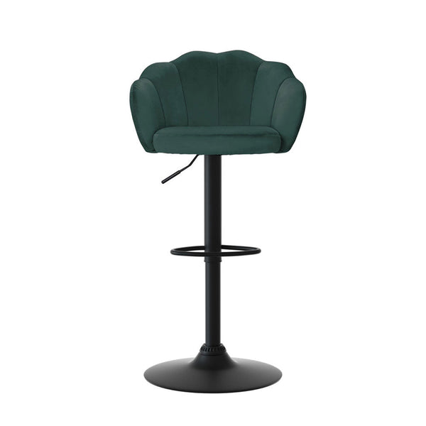 Velvet Steel Bar Stools Adjustable Height Swivel Footrest Home Furniture Set Benches Bar Stools