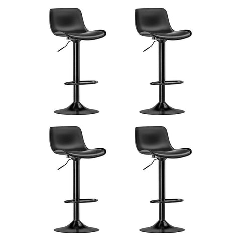 Artiss 4X Bar Stools Padded Seat Gas Lift Black Benches Bar Stools