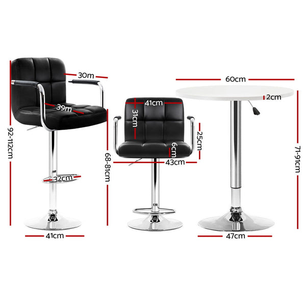 Artiss Bar Table And Stools Set For Dining Kitchen Use Bar Tables
