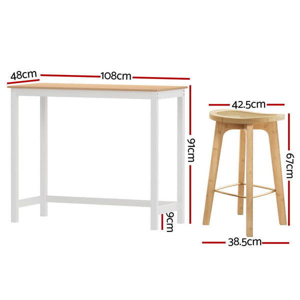 Artiss Bar Table And Stools Set For Dining Kitchen Use Bar Tables