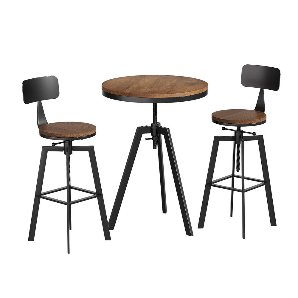 Artiss Bar Table And Stools Set For Kitchen Cafe Dining Bar Tables