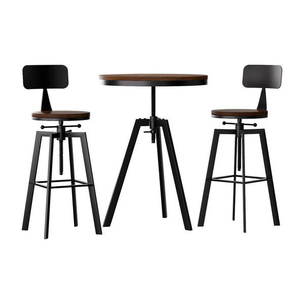 Artiss Bar Table And Stools Set For Kitchen Cafe Dining Bar Tables