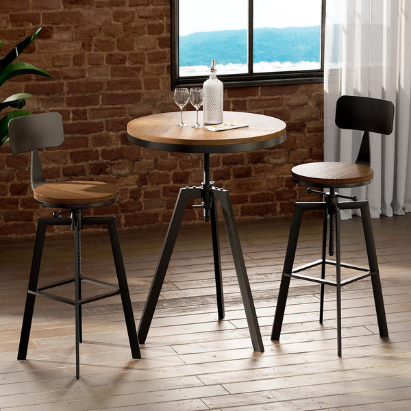 Artiss Bar Table And Stools Set For Kitchen Cafe Dining Bar Tables