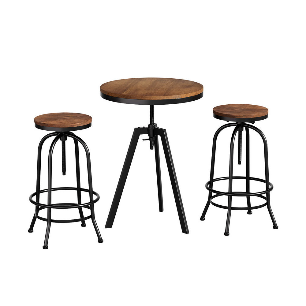 Artiss Bar Table Stools Set Industrial Kitchen Chairs For Home And Cafe Bar Tables