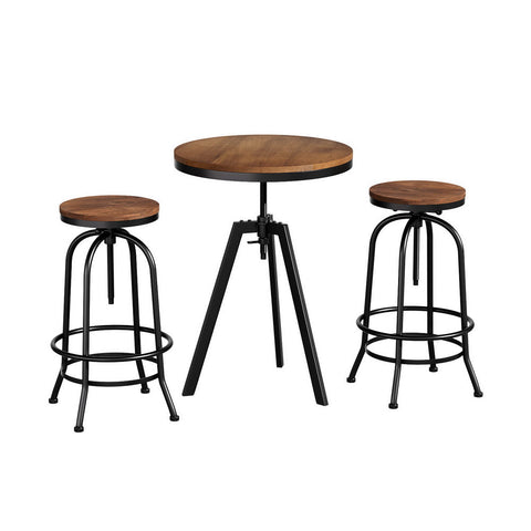 Artiss Bar Table Stools Set Industrial Kitchen Chairs For Home And Cafe Bar Tables