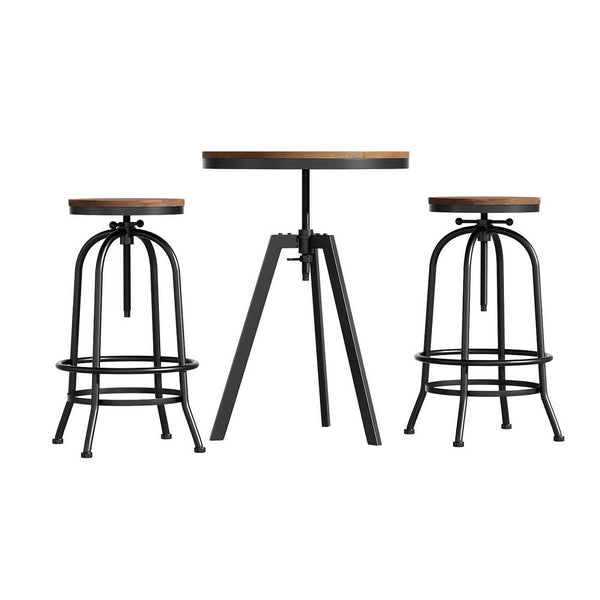 Artiss Bar Table Stools Set Industrial Kitchen Chairs For Home And Cafe Bar Tables