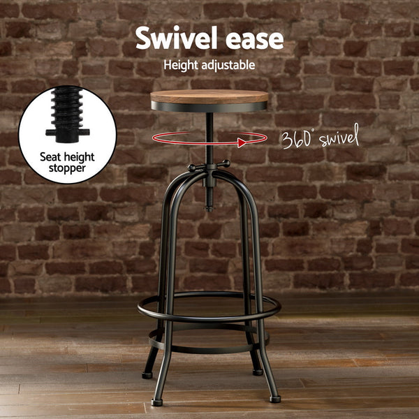 Artiss Bar Table Stools Set Industrial Kitchen Chairs For Home And Cafe Bar Tables