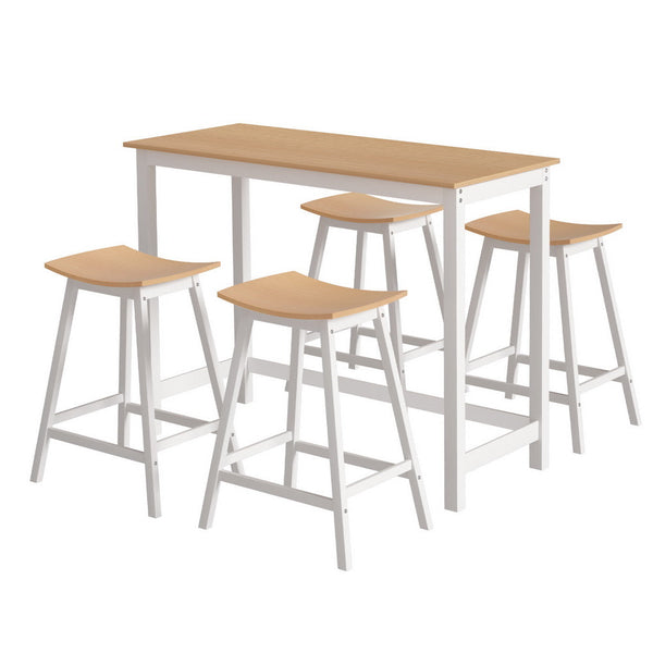 Artiss Solid Wood Bar Table And Stools Set For Kitchen Cafe Bar Tables