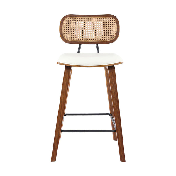Artiss Bar Stools Kitchen Counter Rattan Chairs Pu Leather Padding Bar Tables