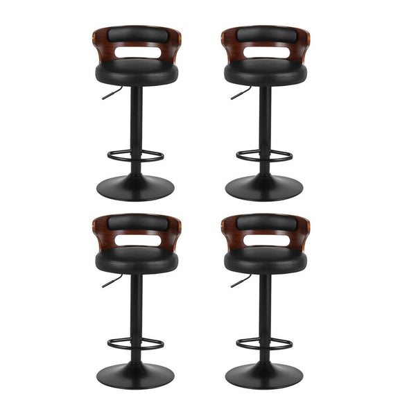 Pu Leather Bar Stools Adjustable Height Swivel Steel Base Home Furniture Set Of Four Benches Bar Stools
