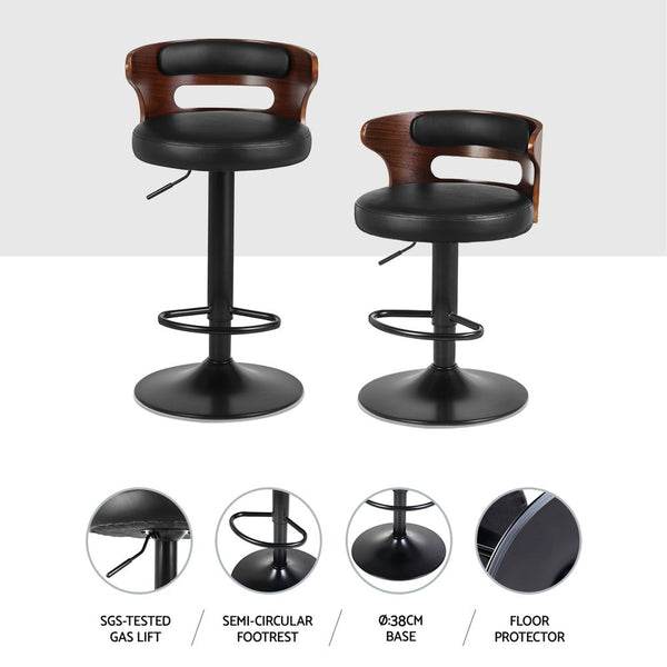 Pu Leather Bar Stools Adjustable Height Swivel Steel Base Home Furniture Set Of Four Benches Bar Stools