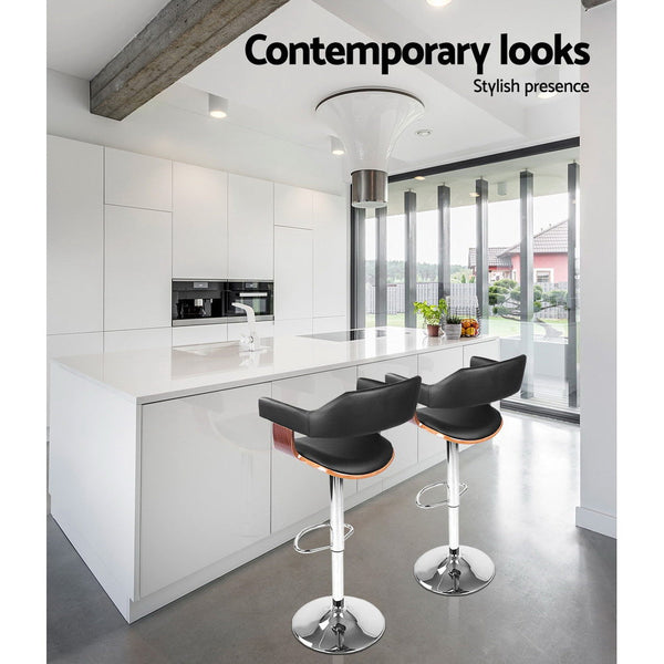 Pu Leather Bar Stools With Gas Lift And Armrest For Home Furniture Benches Bar Stools