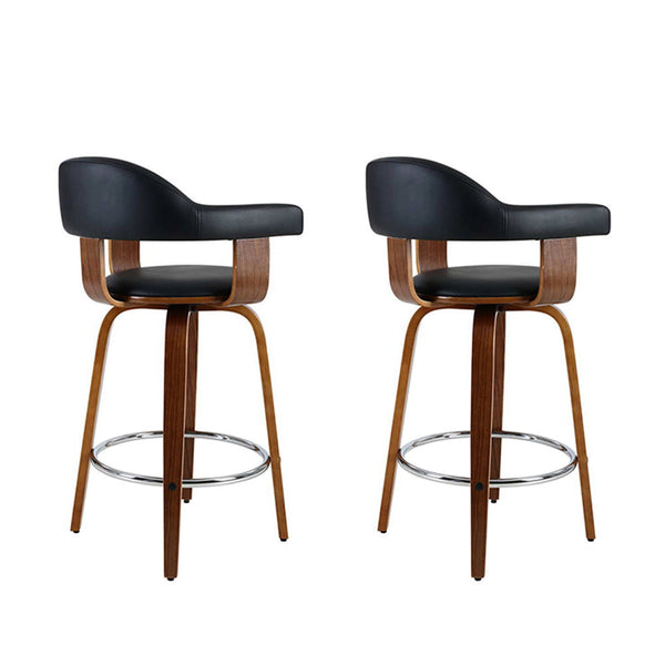 Plywood Frame Bar Stools With Pu Leather Seat And Rotatable Function Home Furniture Benches Bar Stools