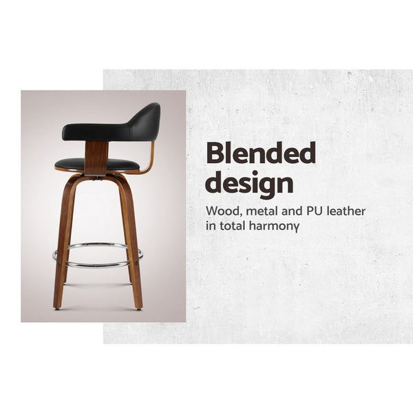 Plywood Frame Bar Stools With Pu Leather Seat And Rotatable Function Home Furniture Benches Bar Stools