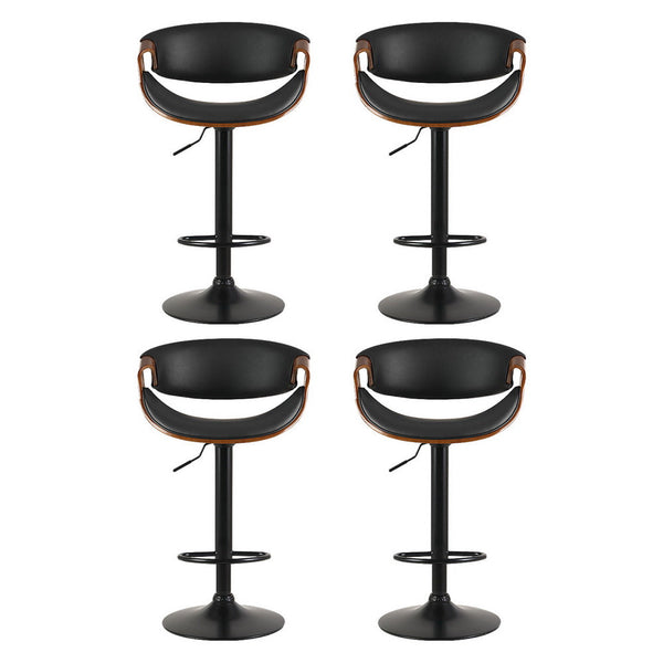 Artiss 4X Bar Stools Gas Lift Leather W/Armrest Benches Bar Stools