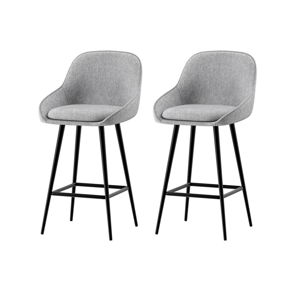 Artiss 2X Bar Stools Upholstered Counter Seat Kitchen Dining Chairs Benches Bar Stools