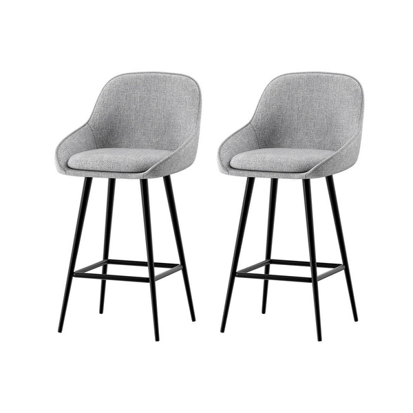 Artiss 2X Bar Stools Upholstered Counter Seat Kitchen Dining Chairs Benches Bar Stools
