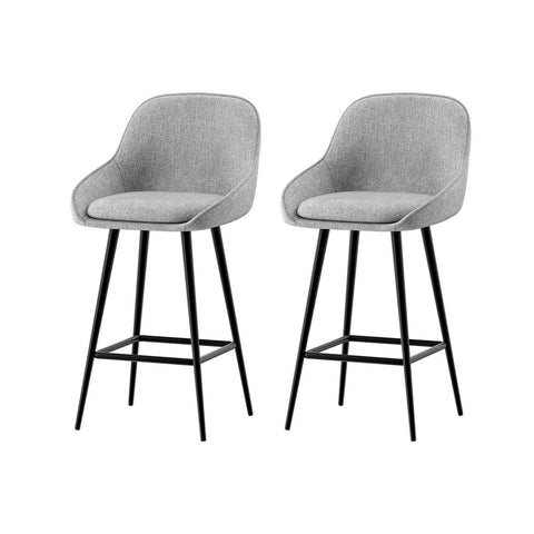 Artiss 2X Bar Stools Upholstered Counter Seat Kitchen Dining Chairs Benches Bar Stools