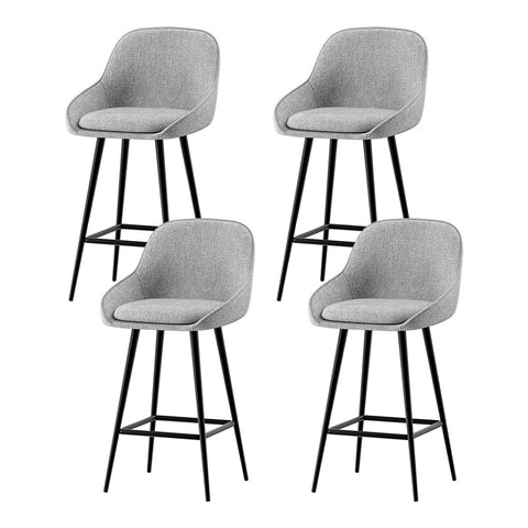 Artiss 4X Bar Stools Upholstered Counter Seat Kitchen Dining Chairs Benches Bar Stools