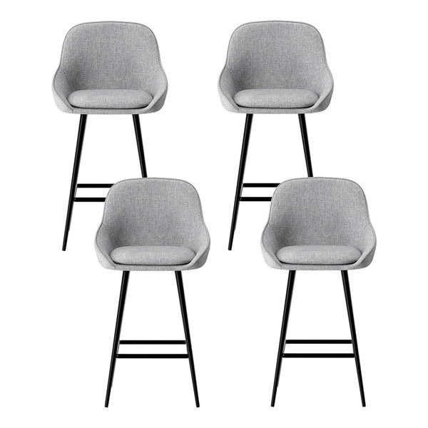 Artiss 4X Bar Stools Upholstered Counter Seat Kitchen Dining Chairs Benches Bar Stools
