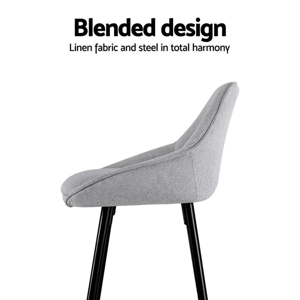 Artiss 4X Bar Stools Upholstered Counter Seat Kitchen Dining Chairs Benches Bar Stools