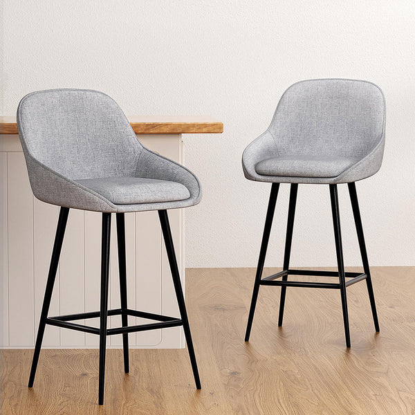 Artiss 4X Bar Stools Upholstered Counter Seat Kitchen Dining Chairs Benches Bar Stools