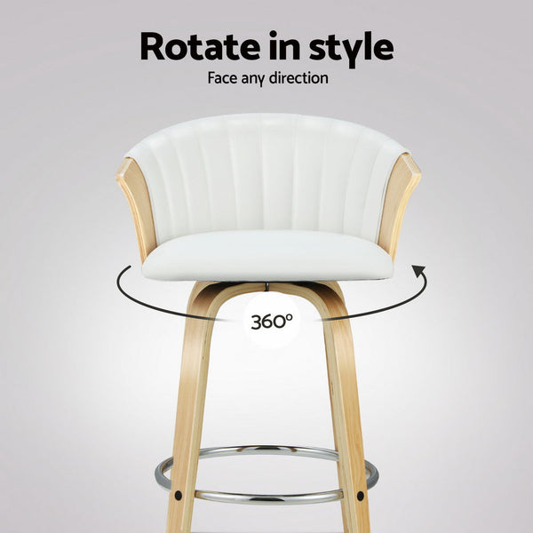 Artiss 4X Bar Stools Swivel Leather Chairs Benches Bar Stools