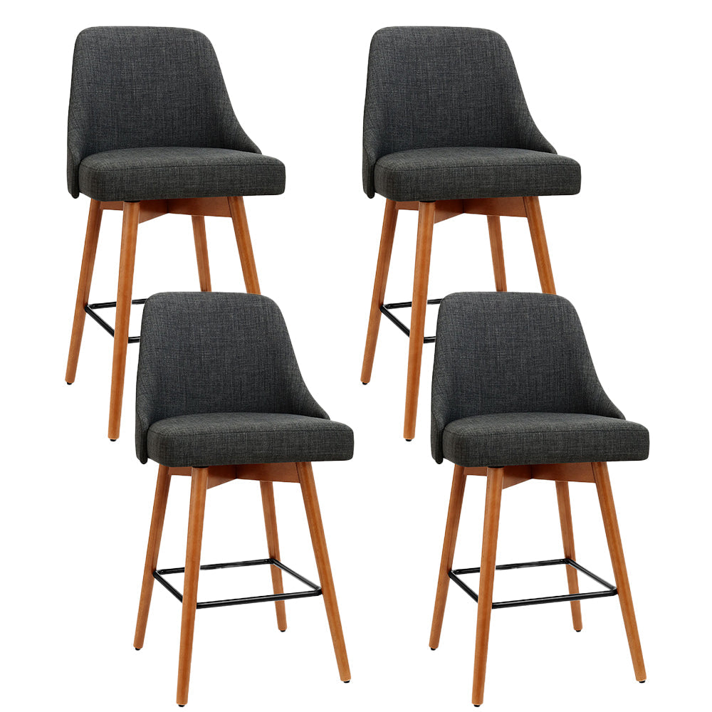 Artiss Bar Stools Swivel Wooden Charcoal Furniture For Home And Garden Benches Bar Stools