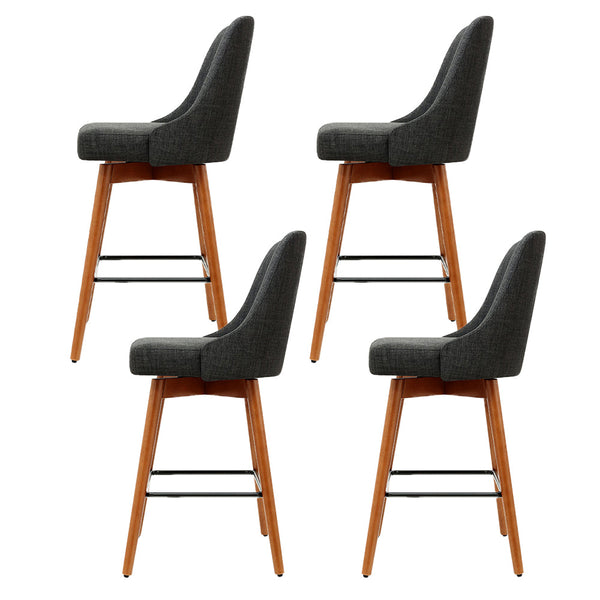 Artiss Bar Stools Swivel Wooden Charcoal Furniture For Home And Garden Benches Bar Stools