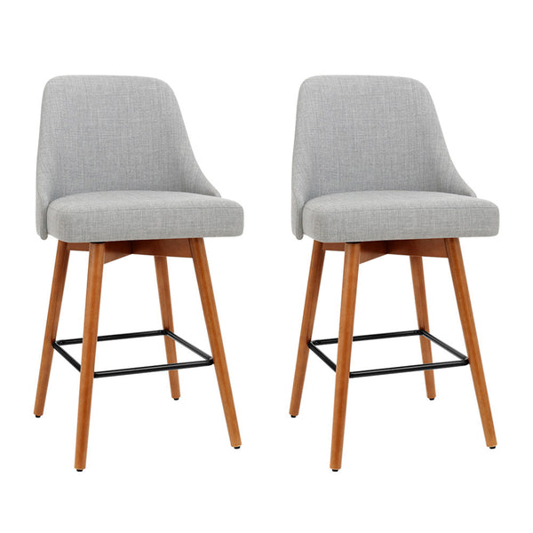 Artiss Bar Stools Swivel Seat Wooden Grey Furniture For Home And Garden Benches Bar Stools