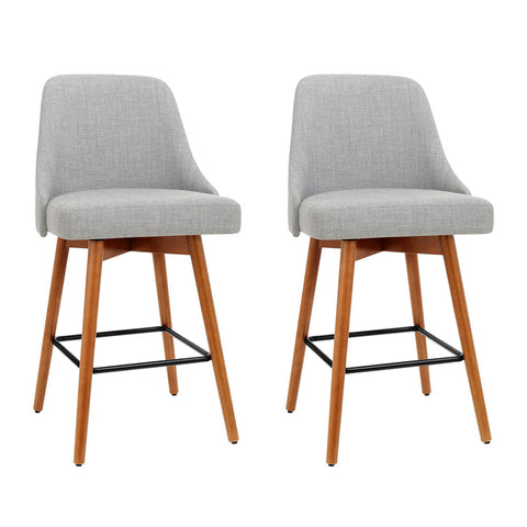 Artiss Bar Stools Swivel Seat Wooden Grey Furniture For Home And Garden Benches Bar Stools