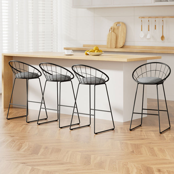 Artiss Bar Stools Padded Seat Metal Furniture For Home And Garden Benches Bar Stools