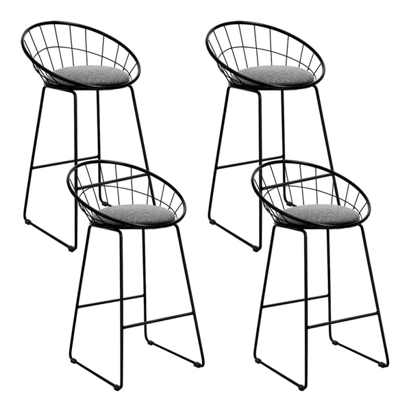 Artiss Bar Stools Padded Seat Metal Furniture For Home And Garden Benches Bar Stools