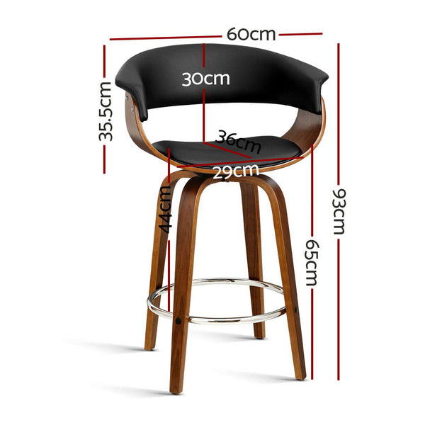 Artiss Swivel Bar Stools Pu Seat Wooden Furniture For Home And Garden Benches Bar Stools