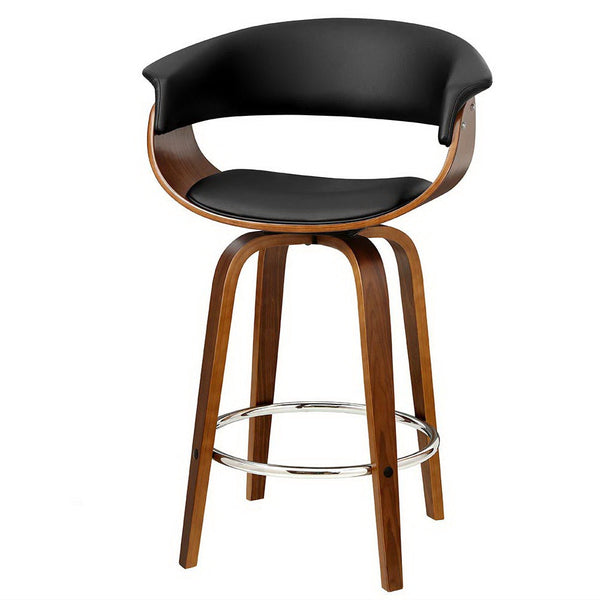 Artiss Swivel Bar Stools Pu Seat Wooden Furniture For Home And Garden Benches Bar Stools