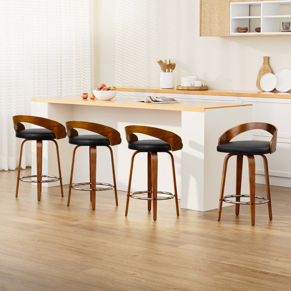 Artiss Bar Stools Swivel Seat Curved Backrest Furniture For Home And Garden Benches Bar Stools