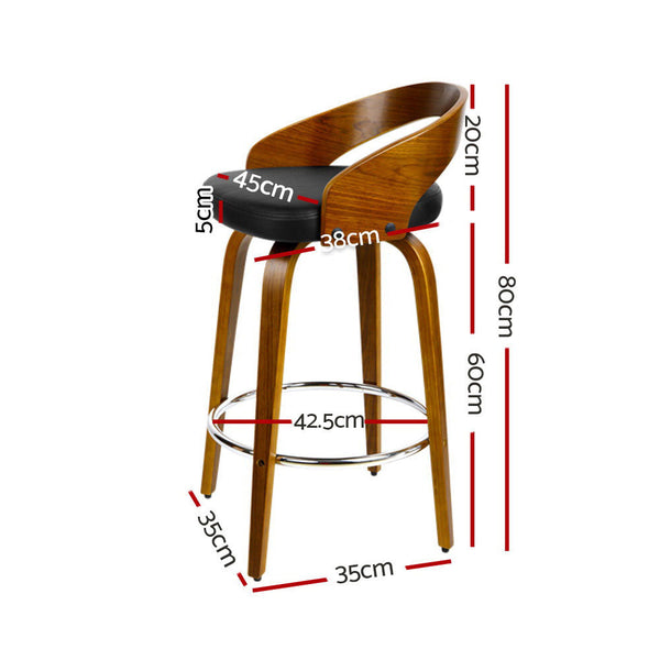 Artiss Bar Stools Swivel Seat Curved Backrest Furniture For Home And Garden Benches Bar Stools