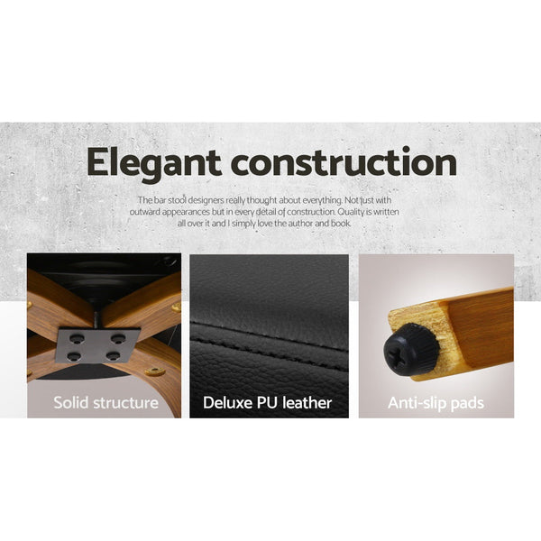 Artiss Bar Stools Swivel Seat Curved Backrest Furniture For Home And Garden Benches Bar Stools