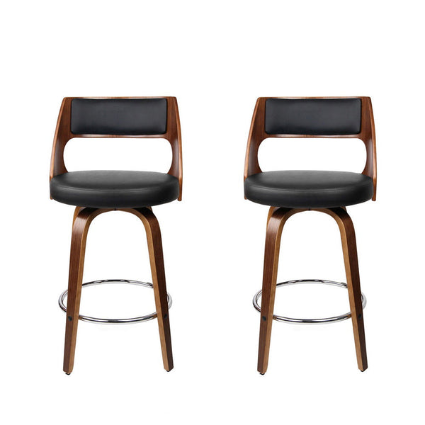 Artiss Bar Stools Swivel Leather Chairs 65Cm Furniture For Home And Garden Benches Bar Stools