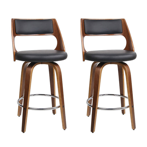 Artiss Bar Stools Swivel Leather Chairs 65Cm Furniture For Home And Garden Benches Bar Stools