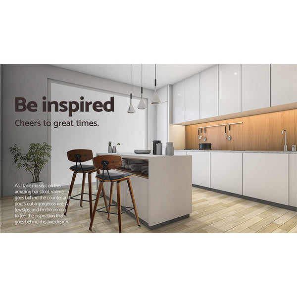 Artiss Bar Stools Leather Padded With Backrest Furniture For Home And Garden Benches Bar Stools