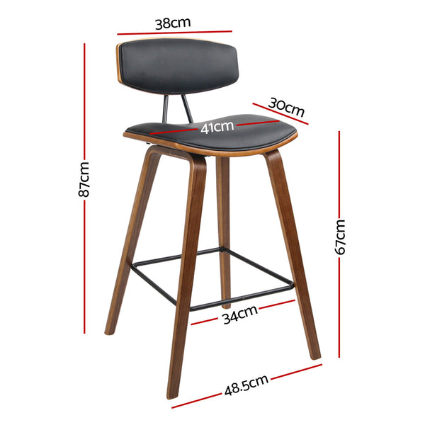 Artiss Leather Padded Bar Stools With Backrest Set Of Four Furniture For Home Benches Bar Stools